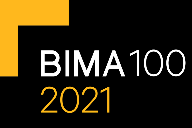 BIMA100 2021 award logo