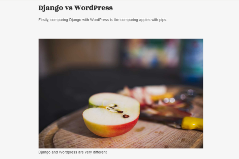 Django versus Wordpress websites