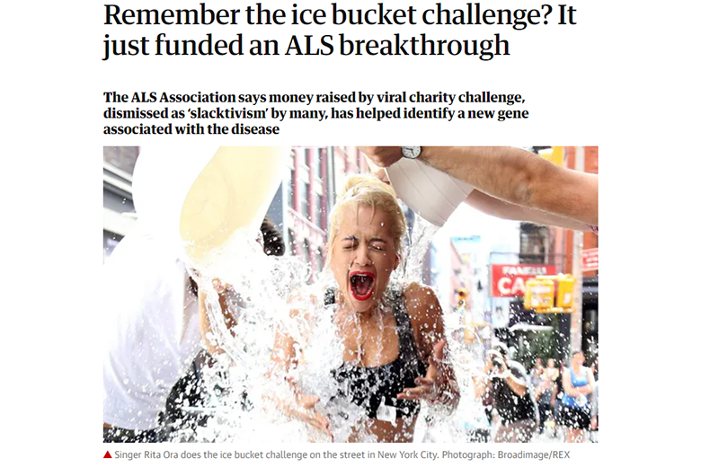 Ice bucket challenge raises money for charity