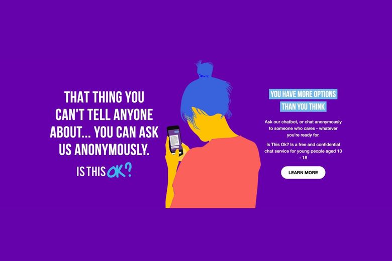 homepage of is it okay campaign