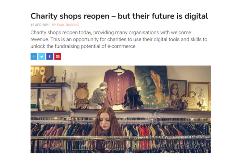 article about charity shops reopening