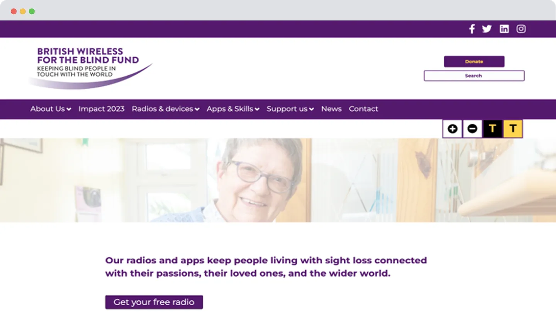 BWBF Homepage before the redesign