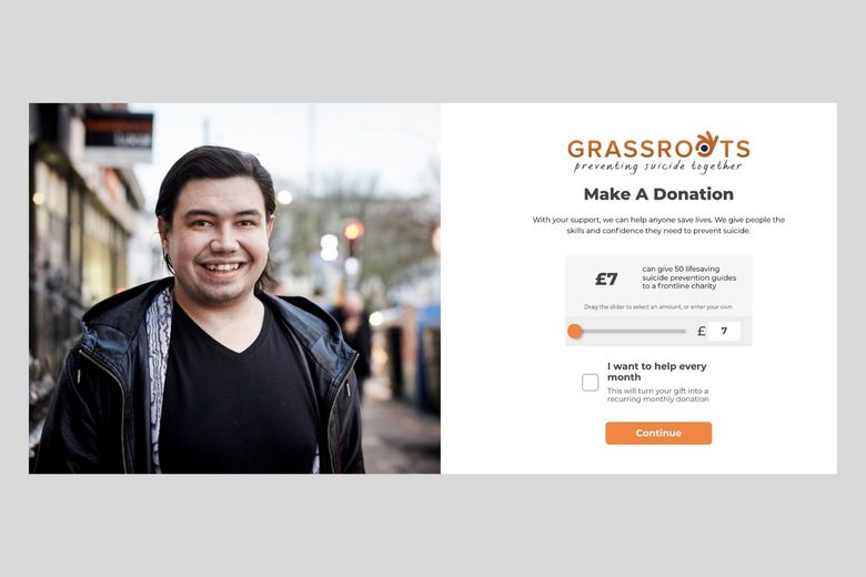 donation platform for Grassroots suicide prevention