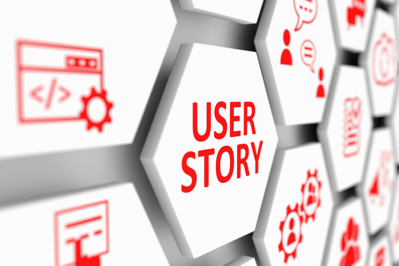 Tiles showing user stories as part of user centred design