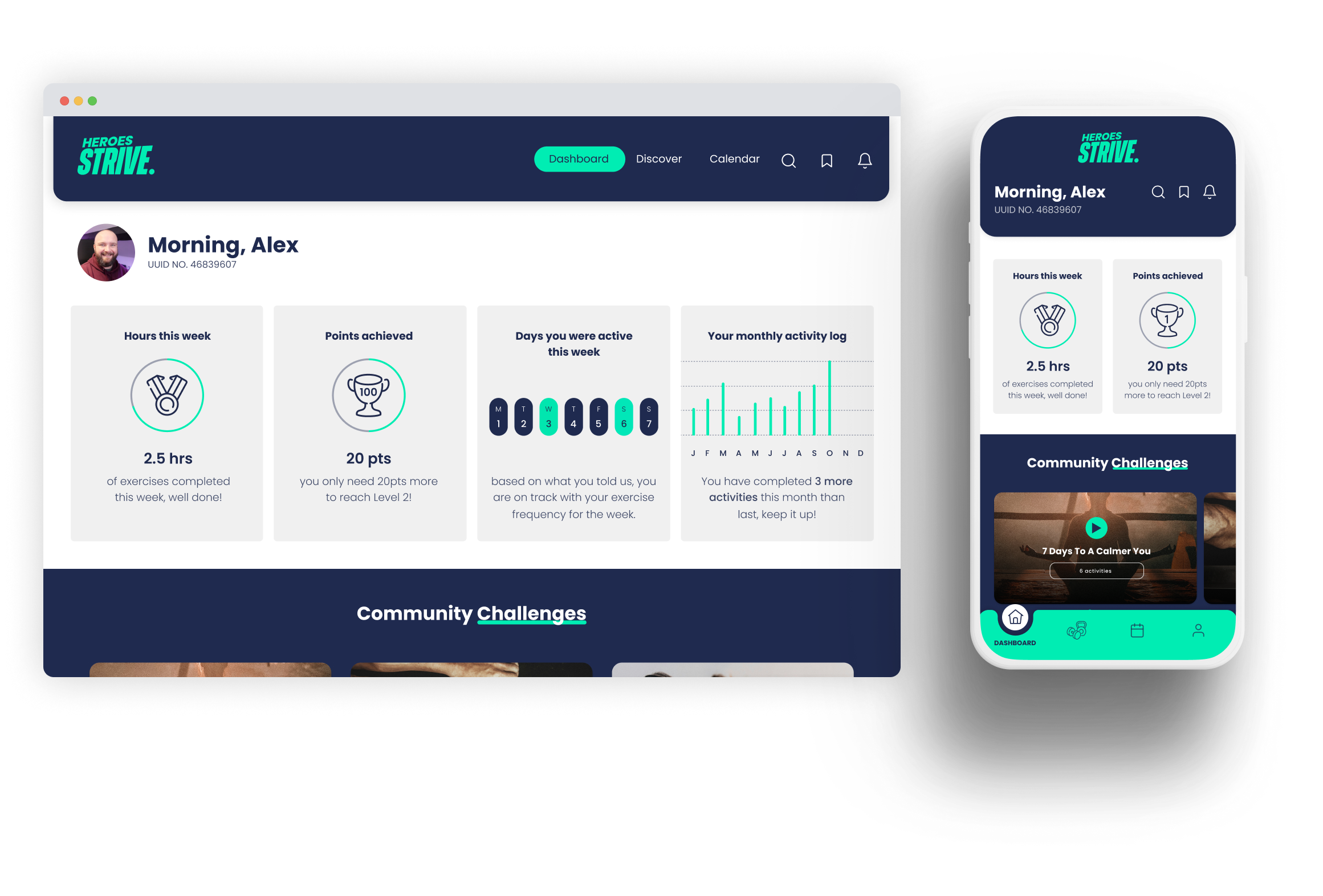 The Help for Heroes Strive website shown on both desktop and mobile