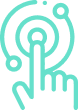 Icon of a green button being pressed