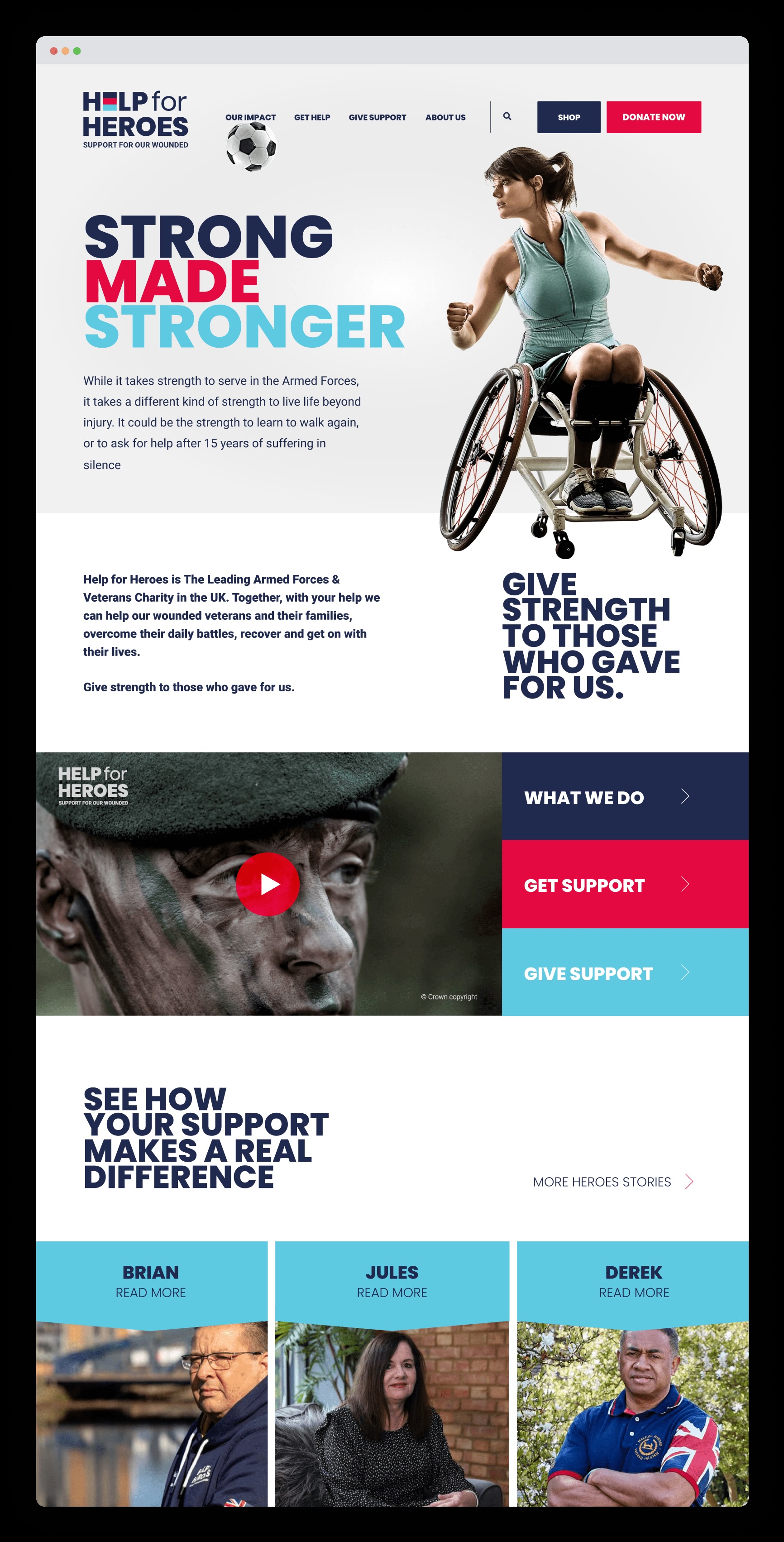 Help for Heroes website screenshot